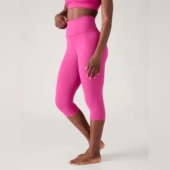 Athleta ELATION ULTRA HIGH RISE CROP Small Iceplant Pink NEW - Picture 1 of 12
